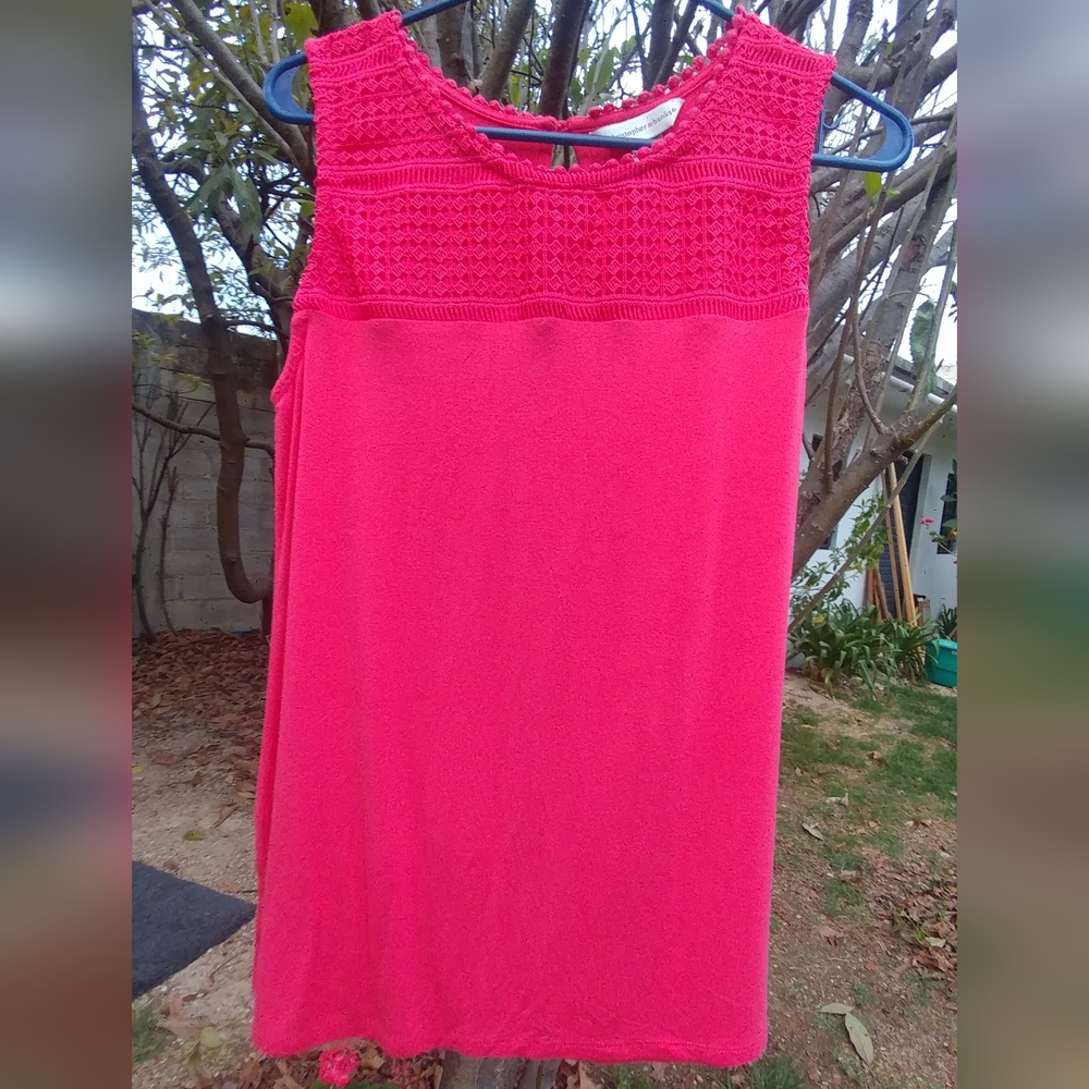 Women's Christopher & Banks Tank Top with Crochet Detail Size Small